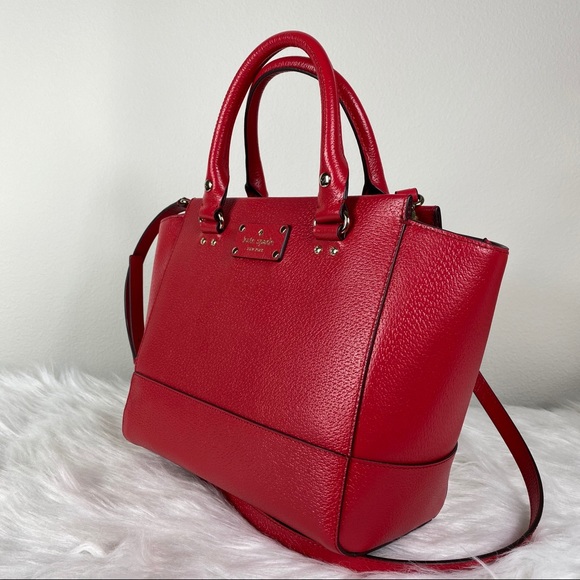 Kate Spade RED Small Camryn Wellesley Satchel - Picture 3 of 7